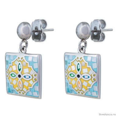 Серьги Fiore Luna, ENAMEL BLUE